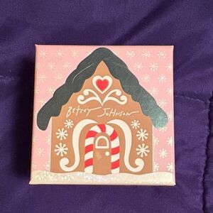 New in Box Betsey Johnson Gingerbread Rhinestone Earrings